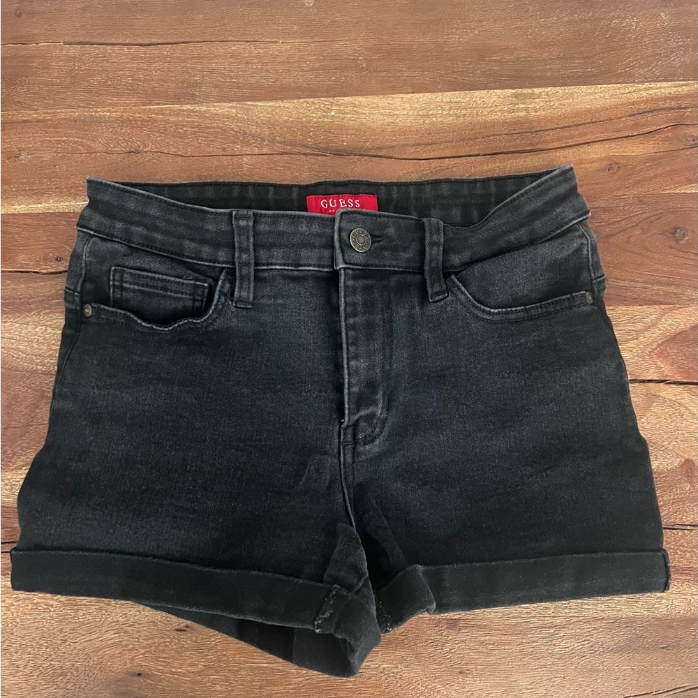 Guess Black Denim Shorts